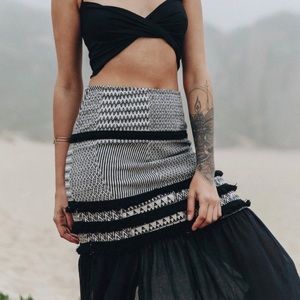 Zhennymph NWOT Bohemian Maxi Skirt Black